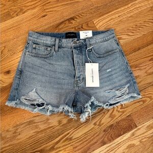 Lucky Brand Women's Ripped Jean Shorts - Light Blue